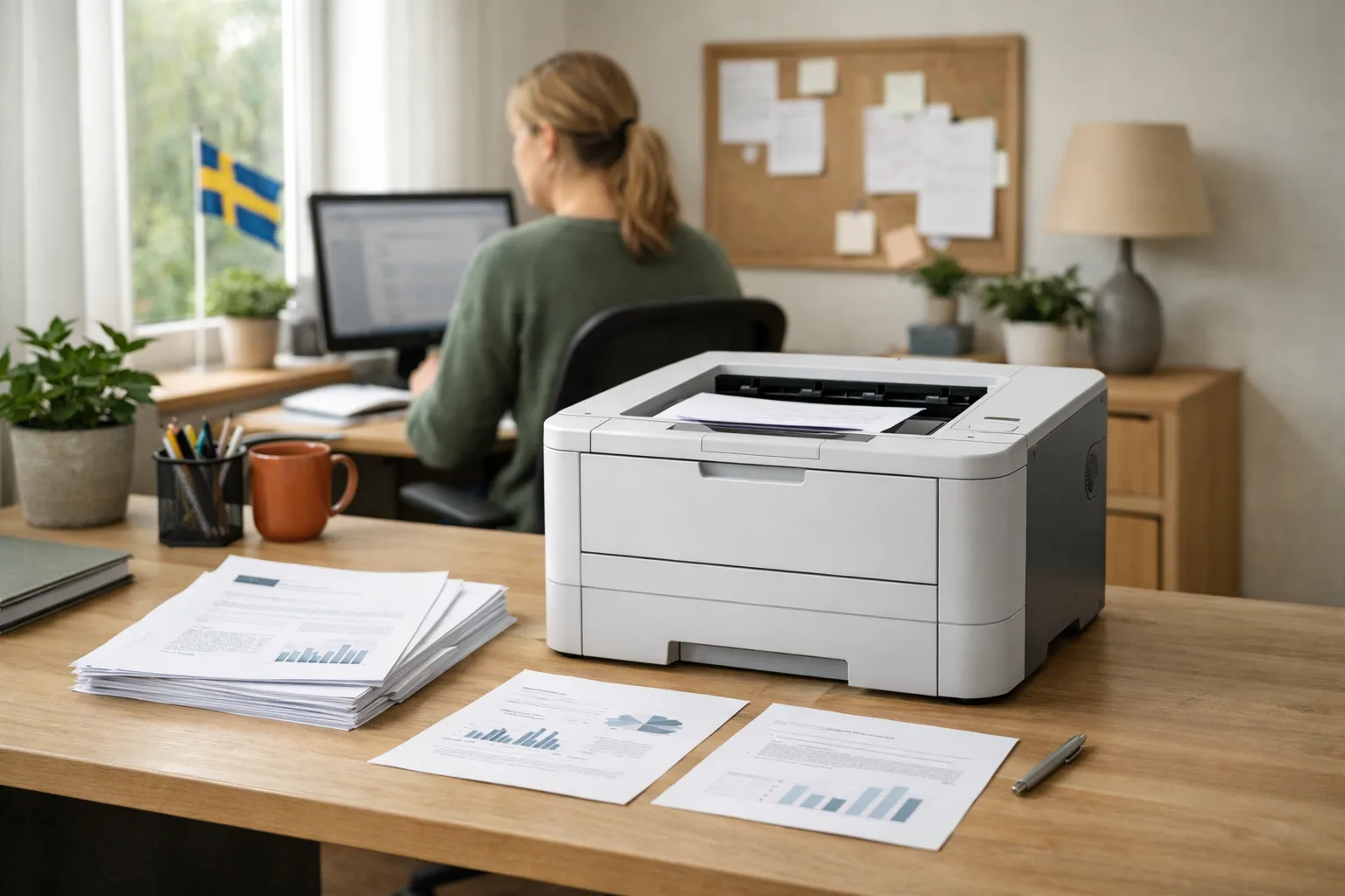 Generisk laserskrivare och utskrifter på hemmakontor.